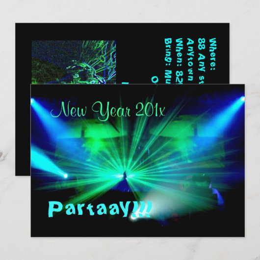 正月パーテイ！!!招待状 招待状 (正面/裏面)