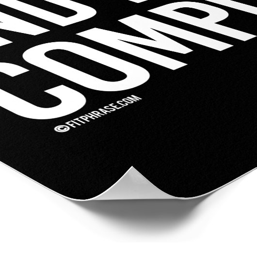 正気でないトレーニングと文句を言わない – Training Fitne ポスター (角)