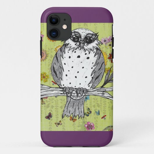 正気でないフクロウ5のiPhone 5の例 Case-Mate iPhoneケース (裏面)