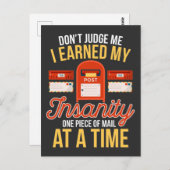 正気でないポスマンスおもしろいクリスマイ退職したルマン ポストカード (正面/裏面)