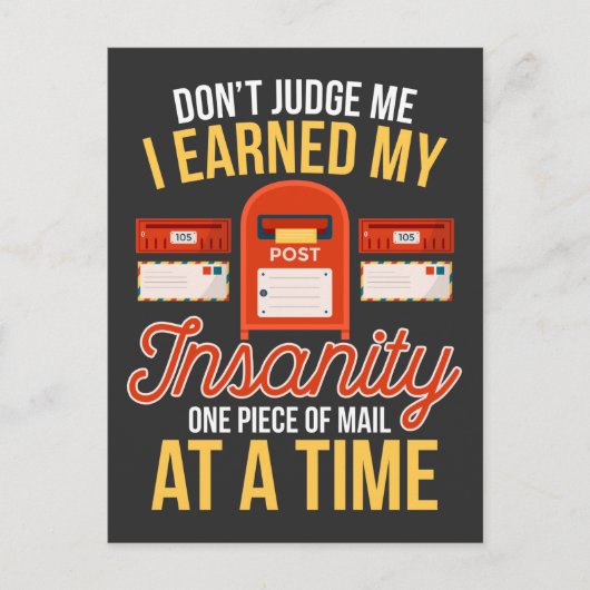 正気でないポスマンスおもしろいクリスマイ退職したルマン ポストカード (正面)