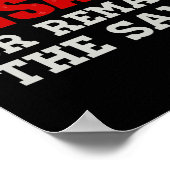 正気でない、または同じ状態を維持する ポスター (角)