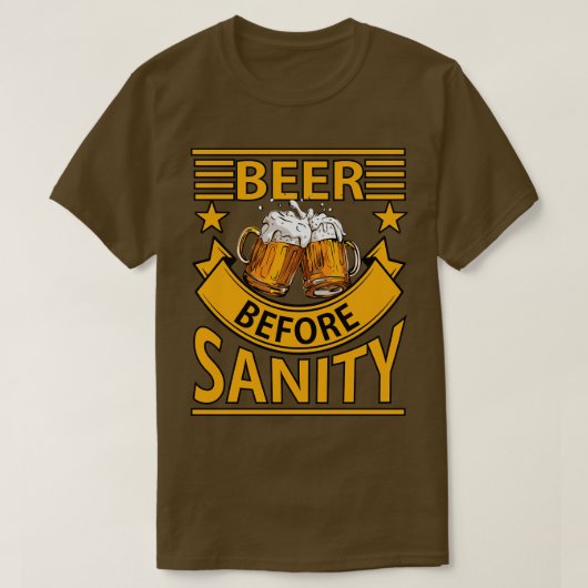 正気のビール Tシャツ (デザイン正面)