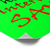 正気のポスターのサインが出おもしろいて正気でない ポスター (角)