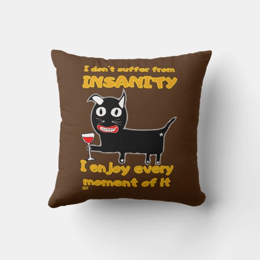 「正気は無おもしろいい熱狂する」 クッション (裏面)