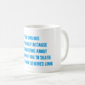 正気もしで笑ってるのは…マグ コーヒーマグカップ (正面右)