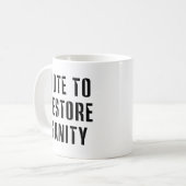 正気を取り戻すために投票する ラージ コーヒーマグカップ (正面左)