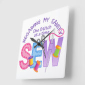 正気を取り戻す スクエア壁時計 (傾斜)