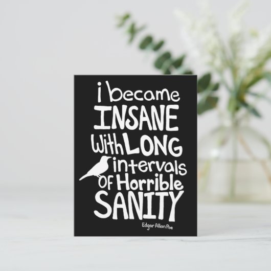 「正気を失った…」 引用文バイエドガーアラン・ポー ポストカード (スタンド正面)