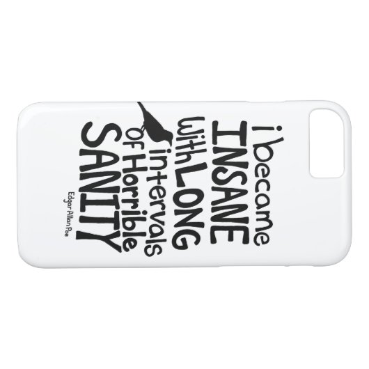 「正気を失った…」 引用文バイエドガーアラン・ポー Case-Mate iPhoneケース (裏面(横))