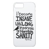 「正気を失った…」 引用文バイエドガーアラン・ポー Case-Mate iPhoneケース (裏面)