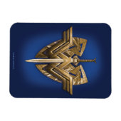 正疑問に思義の剣を持つ女の象徴 マグネット (横)