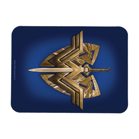 正疑問に思義の剣を持つ女の象徴 マグネット (横)