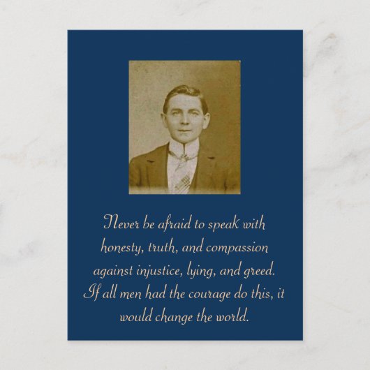 正直さ話さ、真実さ、そして ポストカード (正面)