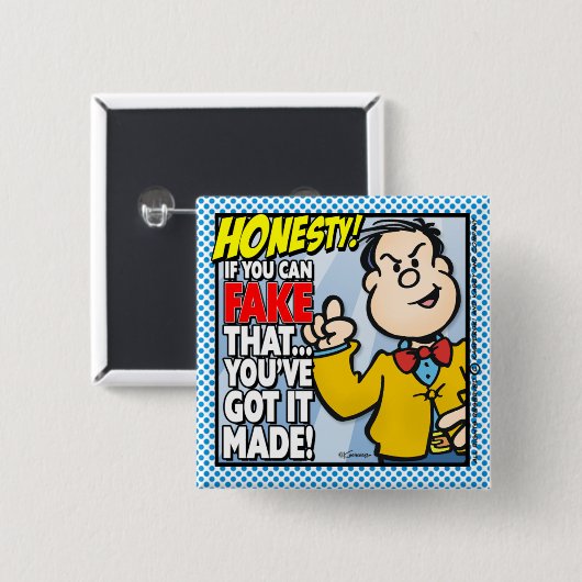 正直さ 缶バッジ (正面&裏面)