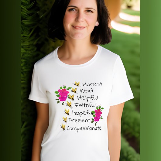 正直で、親切で、誠実で、思いやりがある Tシャツ