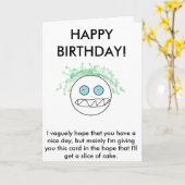 正直なバースデー・カード カード (黄色い花)