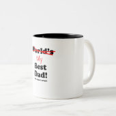 正直なマグ-最も最高のなパパ ツートーンマグカップ (正面右)