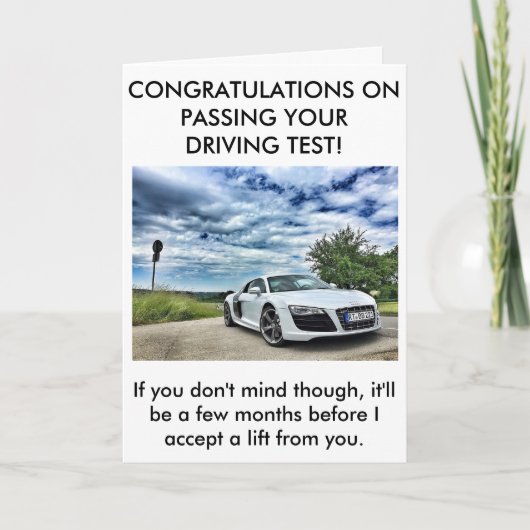 正直な運転免許試験のパスカード カード (正面)