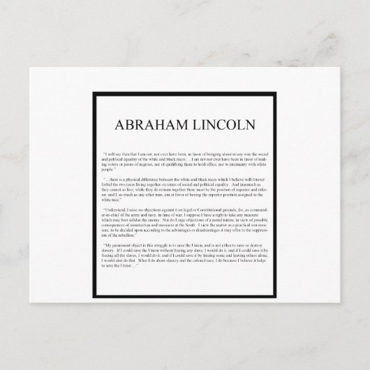 正直な阿部の代替レイアウト ポストカード (正面)