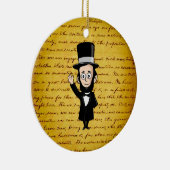 正直なAbeおよびGettysburgの彼の住所 セラミックオーナメント (右)