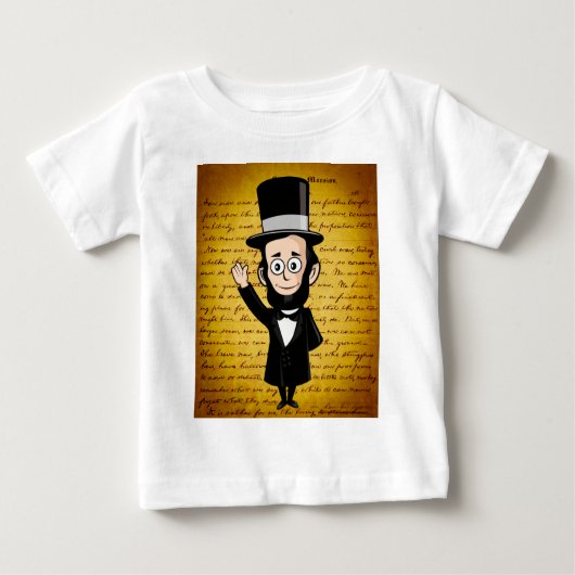 正直なAbeおよびGettysburgの彼の住所 ベビーTシャツ (正面)