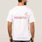 正直にブランドかロゴ Tシャツ (裏面)