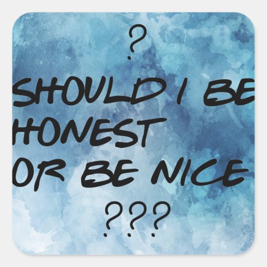 正直に言うか、ステッカーを使うクールか スクエアシール (正面)