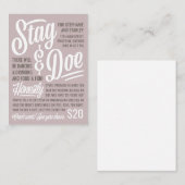 正直に言うと、スタッグ&ドウチケット 名刺 (正面/裏面)