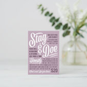 正直に言うと、スタッグ&ドウチケット 名刺 (スタンド正面)