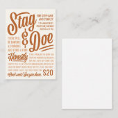 正直に言うと、スタッグ&ドウチケット 名刺 (正面/裏面)