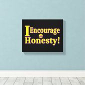 「正直に言ってほしい！」 かわいいデザイン。買今 キャンバスプリント (インサイチュ (ウッドフロア))