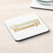 「正直に言ってほしい！」 かわいいデザイン。買今 コースター (左側)