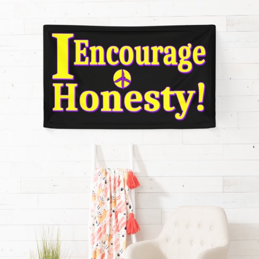 「正直に言ってほしい！」 かわいいデザイン。買今 横断幕 (インサイチュ)