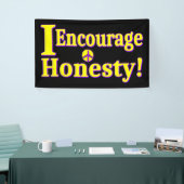 「正直に言ってほしい！」 かわいいデザイン。買今 横断幕 (トレードショー)