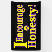 「正直に言ってほしい！」 かわいいデザイン。買今 横断幕 (縦)