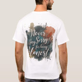 正直に言って申し訳ない Tシャツ (裏面)