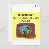 正直は政策最高のである？ ポストカード (正面/裏面)