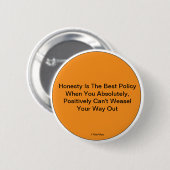 正直は政策最高のである – MisterPボタン 缶バッジ (正面&裏面)