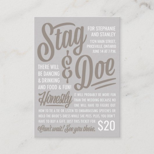 正直スタッグ&ドーチケット 名刺 (正面)