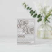 正直スタッグ&ドーチケット 名刺 (スタンド正面)