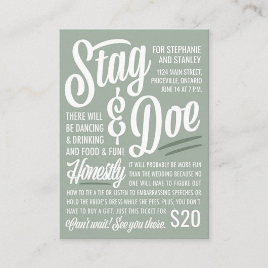 正直スタッグ&ドーチケット 名刺 (正面)