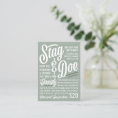 正直スタッグ&ドーチケット 名刺 (スタンド正面)