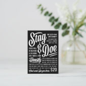 正直スタッグ&ドーチケット 名刺 (スタンド正面)