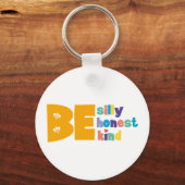 正直パーソナライズされたに間抜け親切で感動的す キーホルダー (正面)