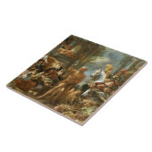 正直者を捜しているディオゲネスc.1650-55 (o タイル (側面)