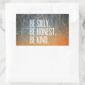 正直間抜けに – やる気を起こさせる引用文 長方形シール (バッグ)