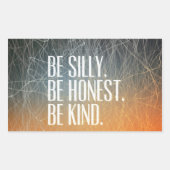 正直間抜けに – やる気を起こさせる引用文 長方形シール (正面)