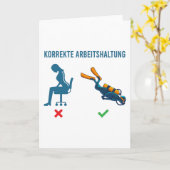 正確な労働姿勢 スキューバダイバー アパレル 面白い カード (黄色い花)