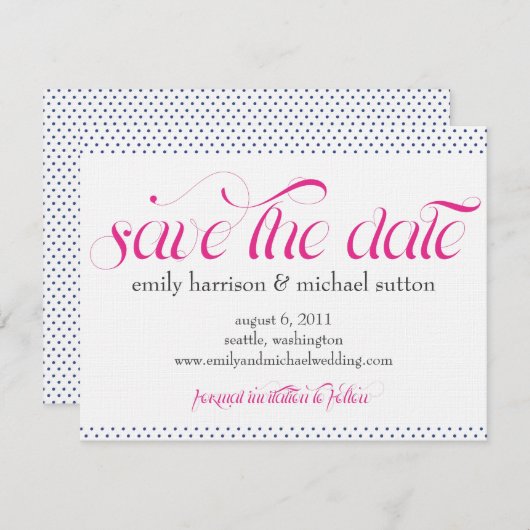 正確な水玉模様は日付を救います セーブザデート (正面/裏面)